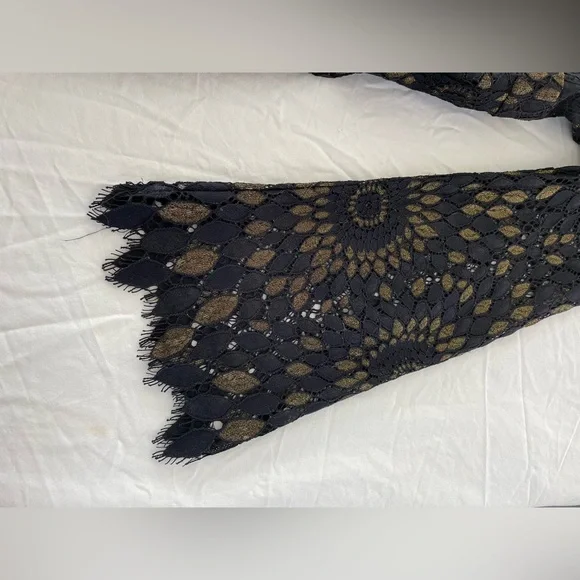 Trina Turk Dress 14 Black Lace Overlay Party Date Night Going Out Cocktail - Picture 7 of 9